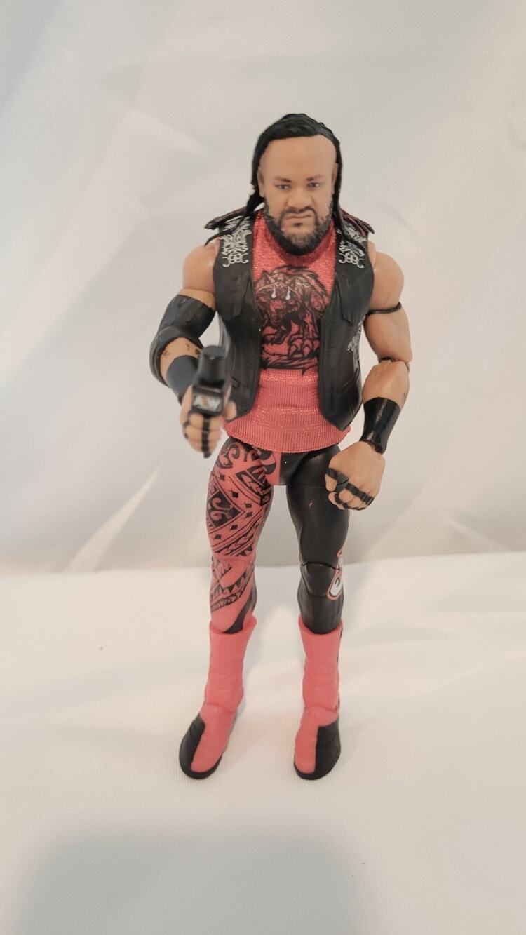 WWE Mattel Elite Jacob Fatu Action Figure Bloodline Samoan Werewolf w/ Mic